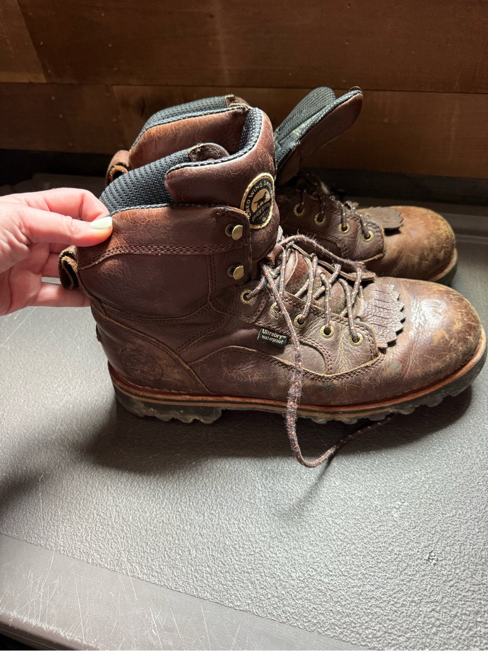 Red Wing Shoes Brown Leather Work Boots